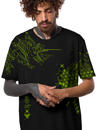 man black t-shirt with a digital cyber style print 